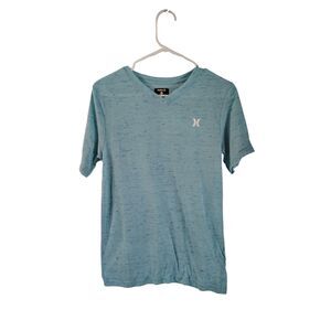 Hurley‎ Men's XL Light Blue Speckled V-Neck Short Sleeve T-Shirt